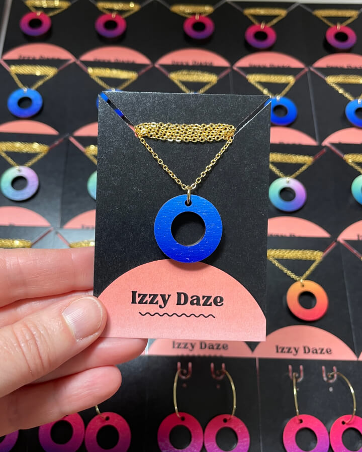 Donut Necklace: Ocean Blue