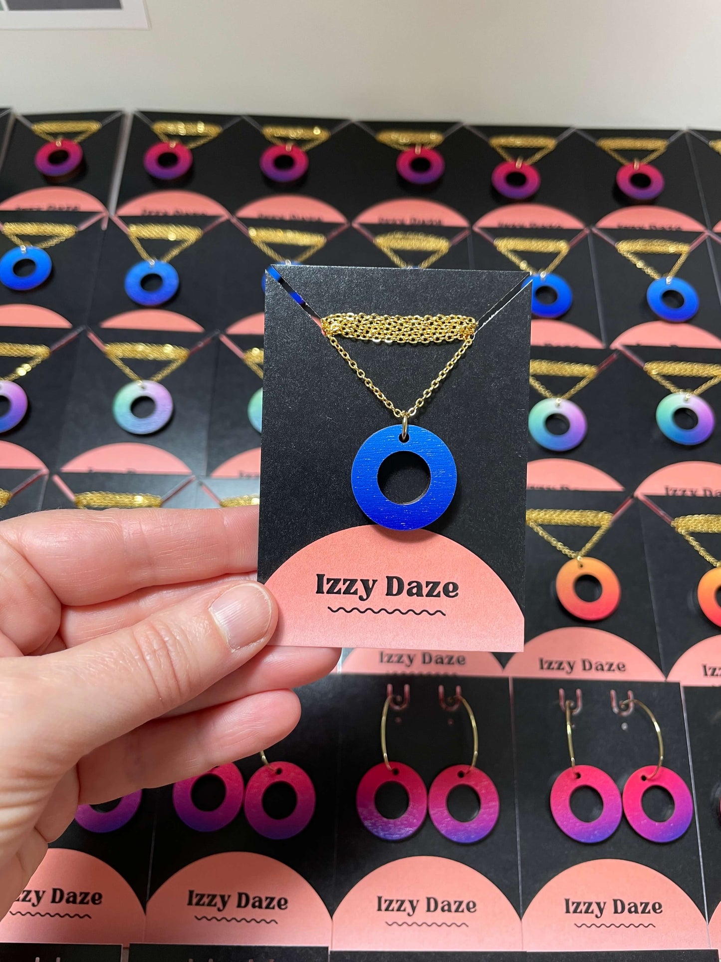 Donut Necklace: Ocean Blue