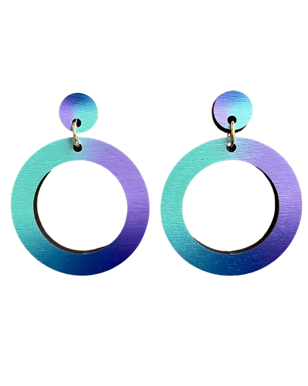 Circle Drop Earrings: Galaxy