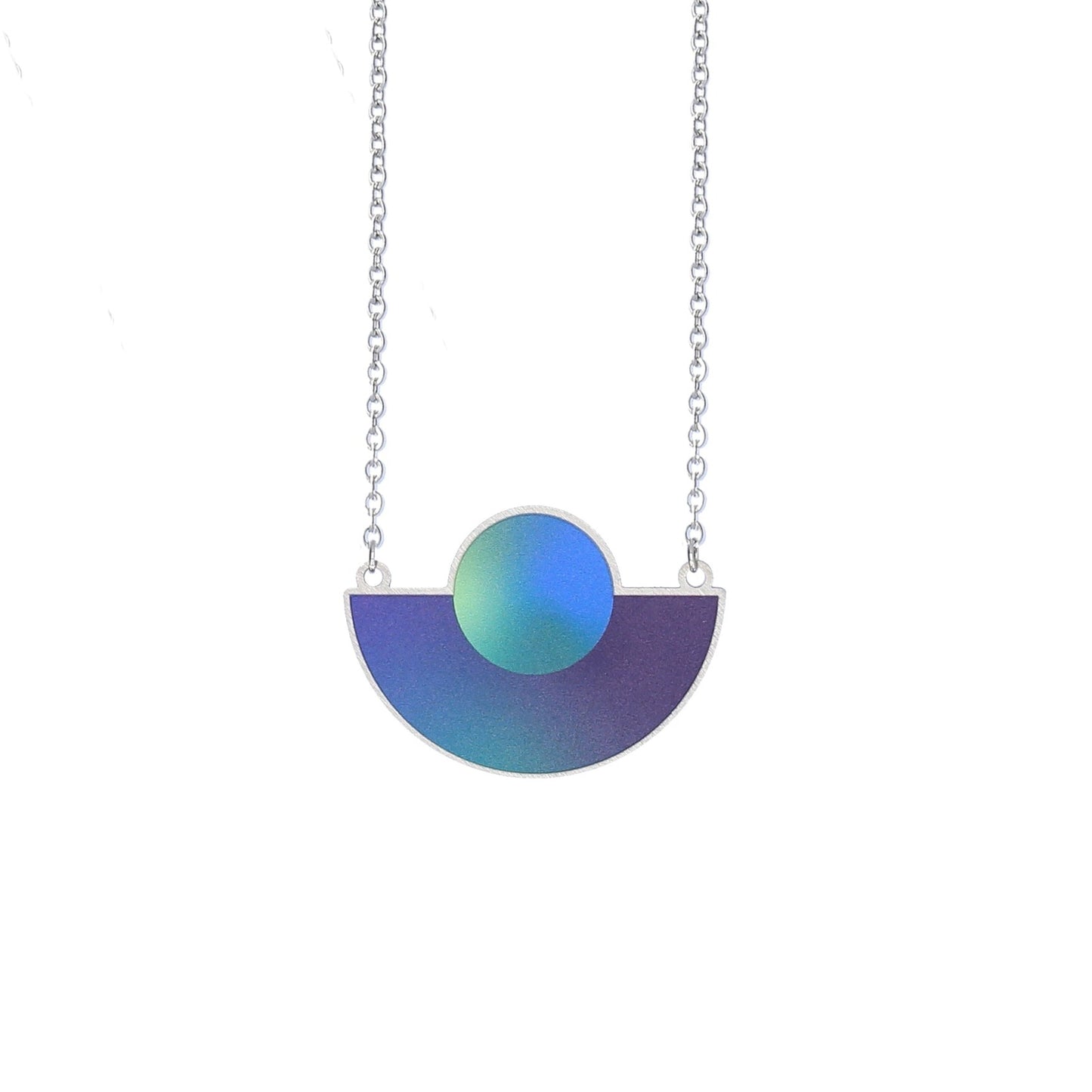 SALE: Cosmic Moon Necklace Space Blue