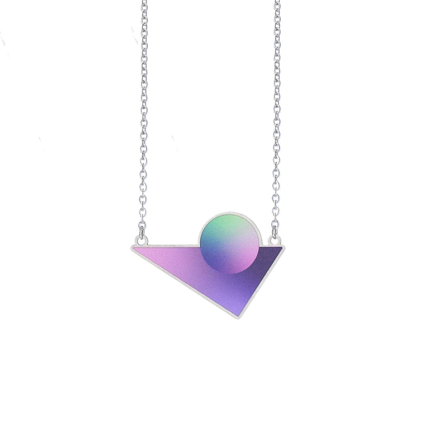 SALE: Cosmic Triangle Necklace Galactic Purple