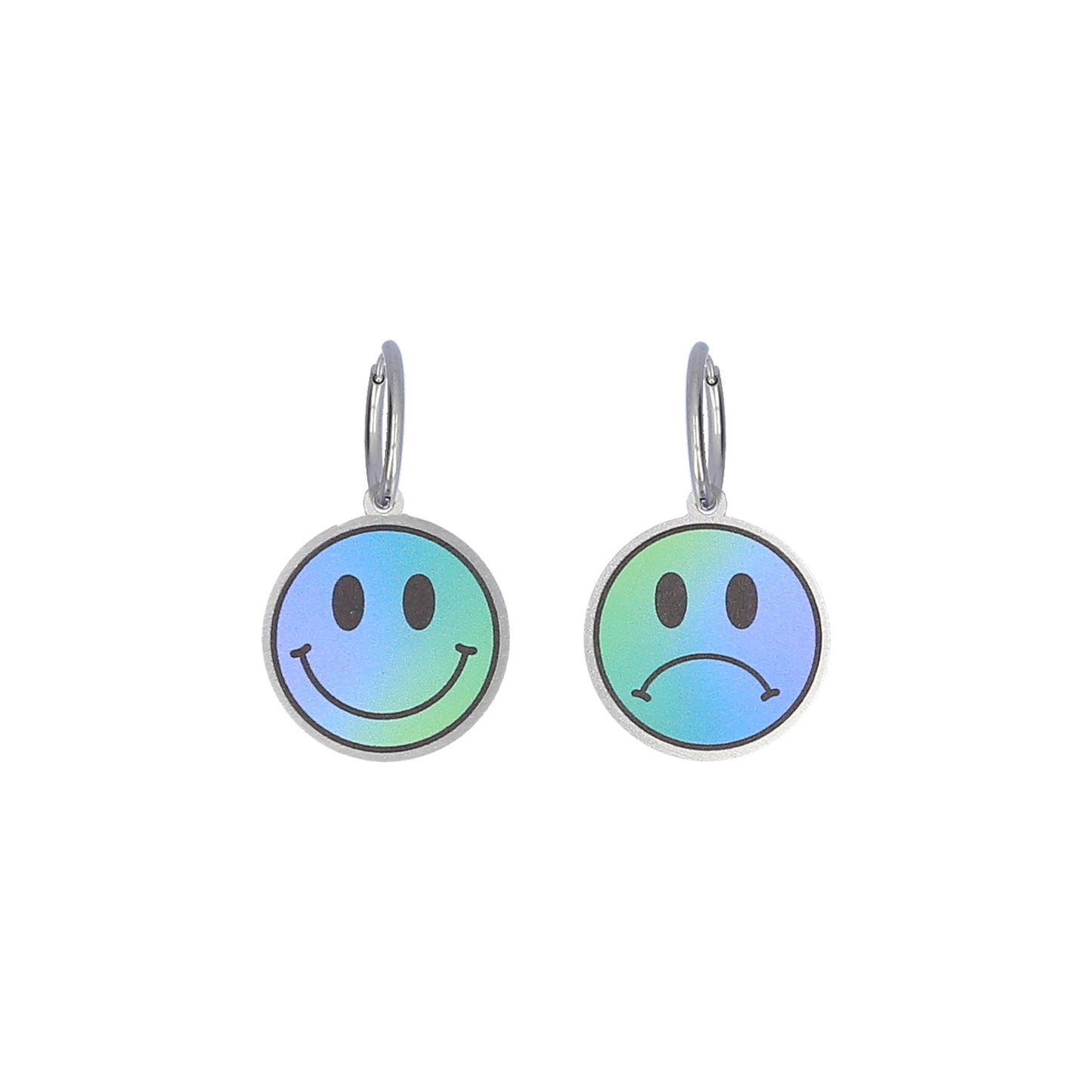 SALE: Smiley Face Earrings Green
