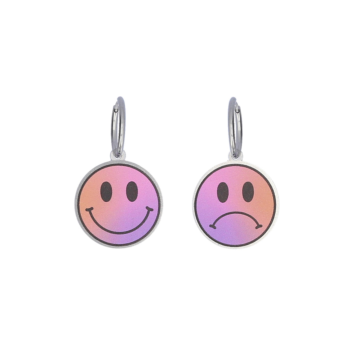 SALE: Smiley Face Earrings Pink