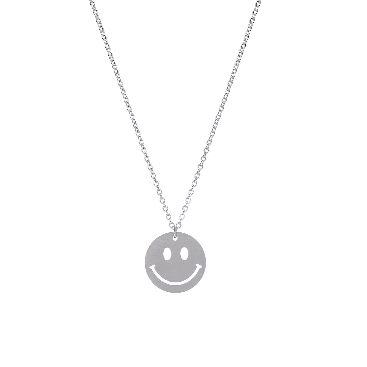 SALE: Silver Smiley Face Necklace