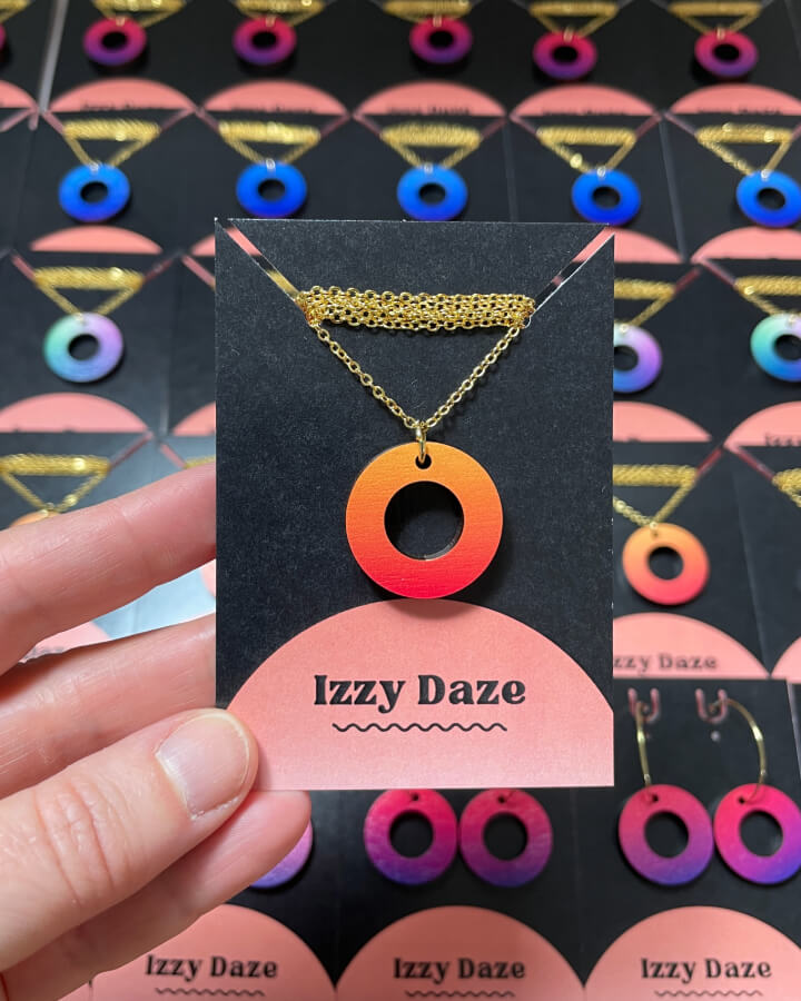 Donut Necklace: Fire Orange