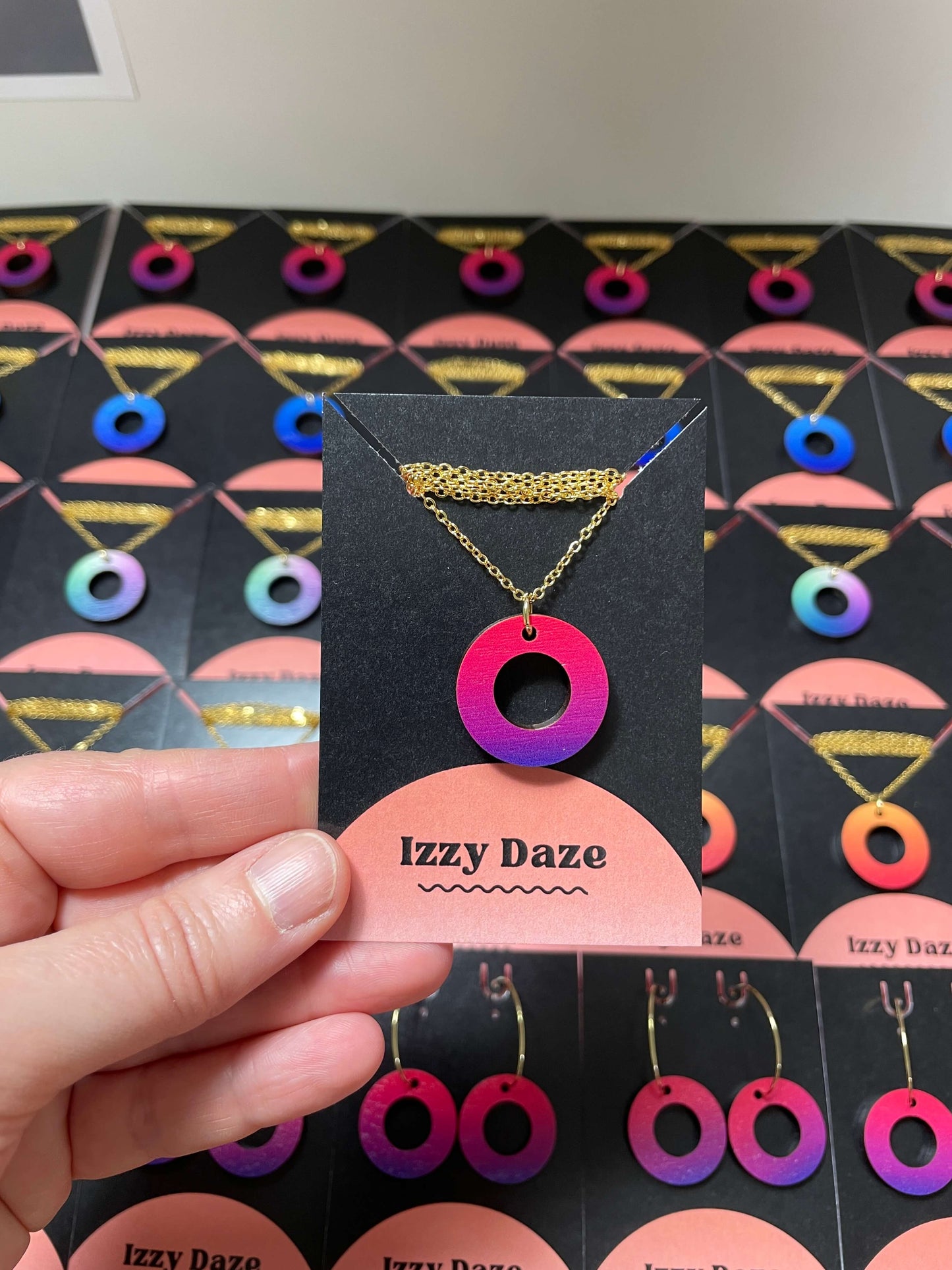 Donut Necklace: Ruby Sunrise