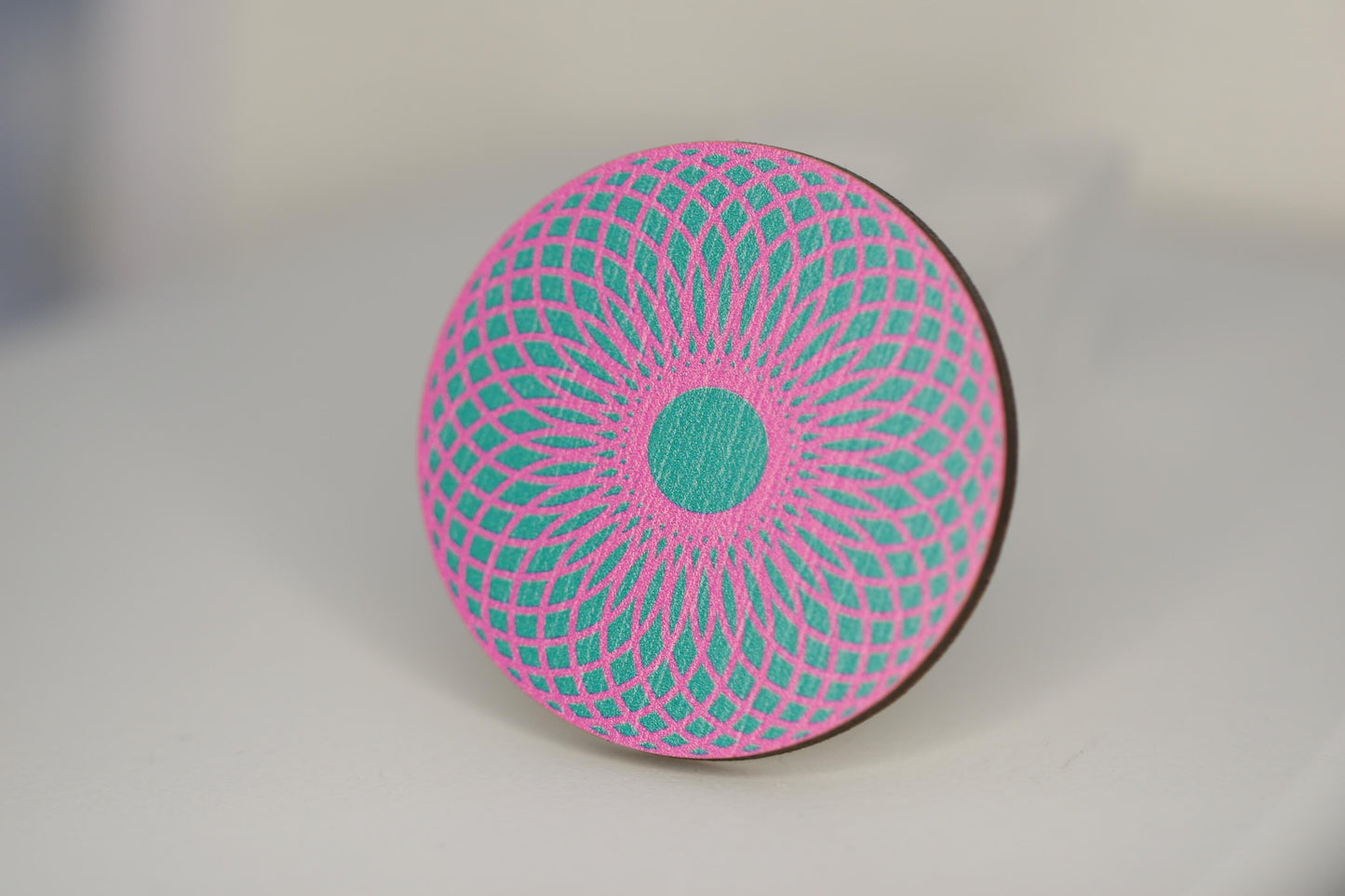 SALE: Spiro-Flo Wooden Pin Brooch