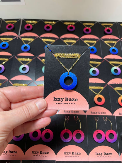 Donut Necklace: Ocean Blue