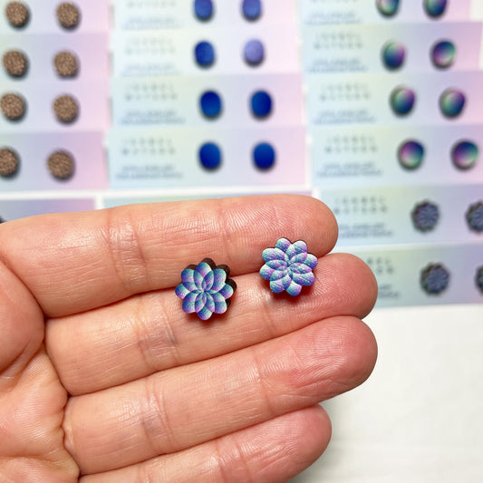 Flower Studs - Optical Galaxy Flower