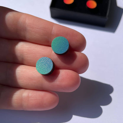 Circle Studs Sea Green