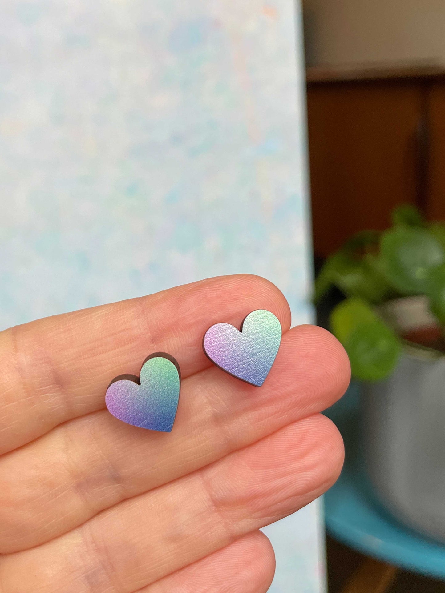 Heart Studs Galaxy