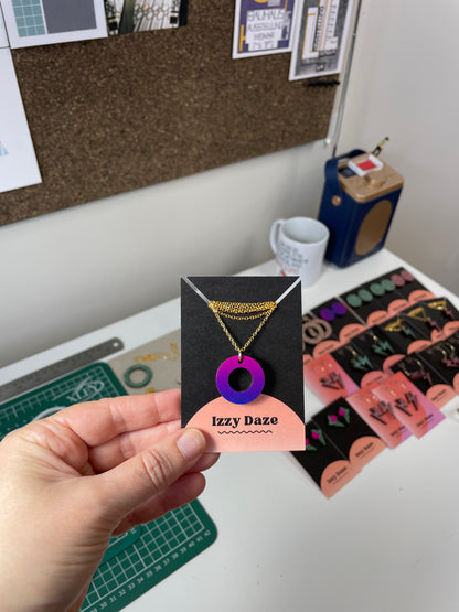 Donut Necklace: Purple Haze