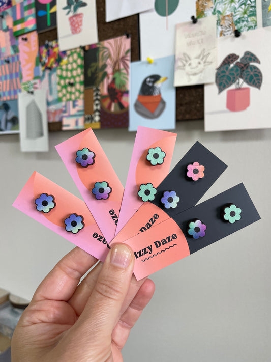 SALE - Flower Studs