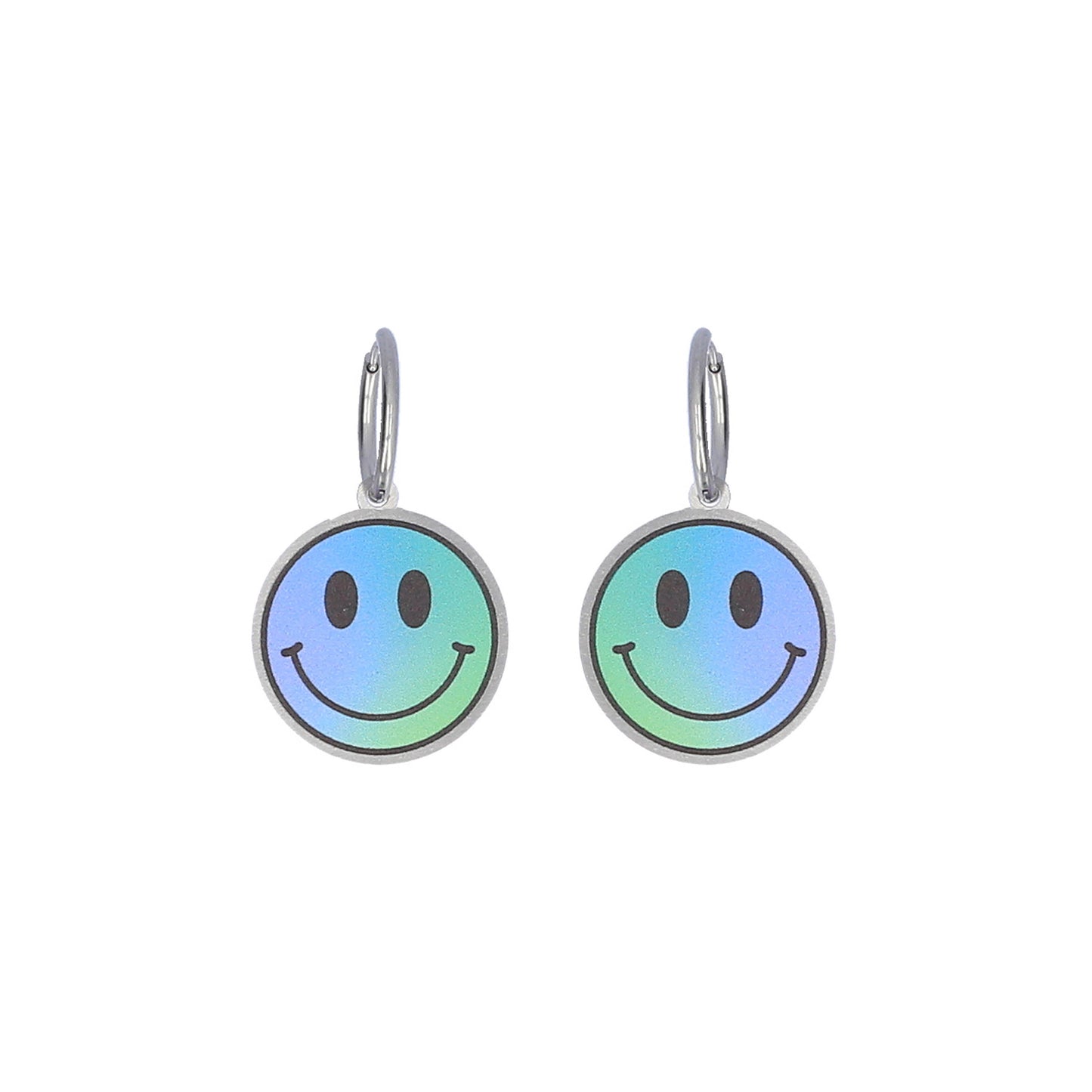 SALE: Smiley Face Earrings Green