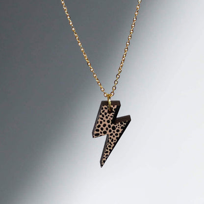 Rebel Rebel Necklace - Nude Leopard Print