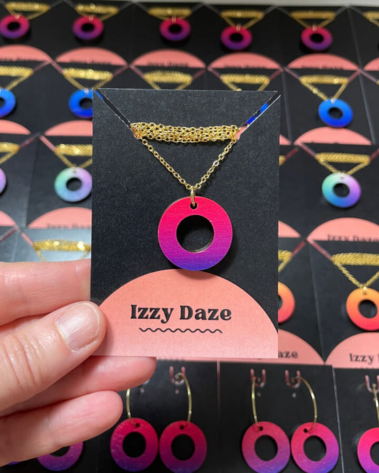 Donut Necklace: Ruby Sunrise