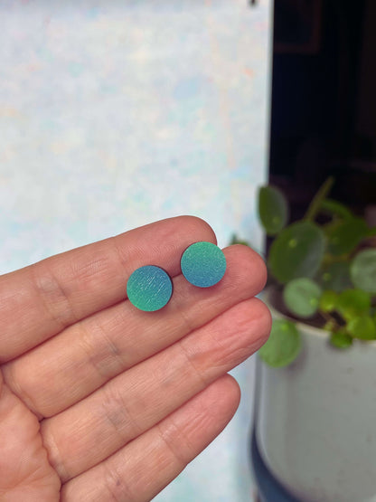 Circle Studs Sea Green