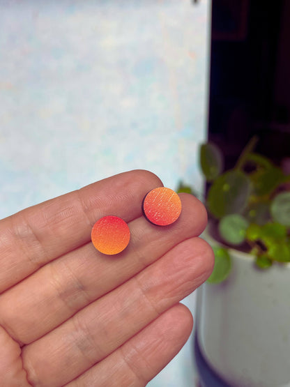 Circle Studs Fire Orange