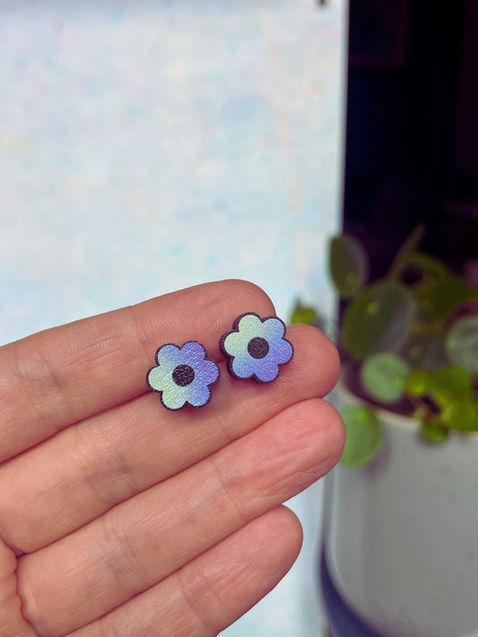 Flower Studs - Sky Blue