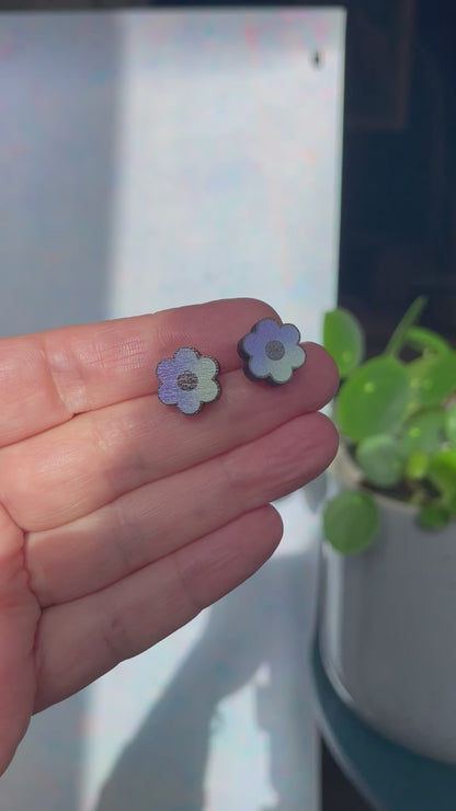 Flower Studs - Sky Blue