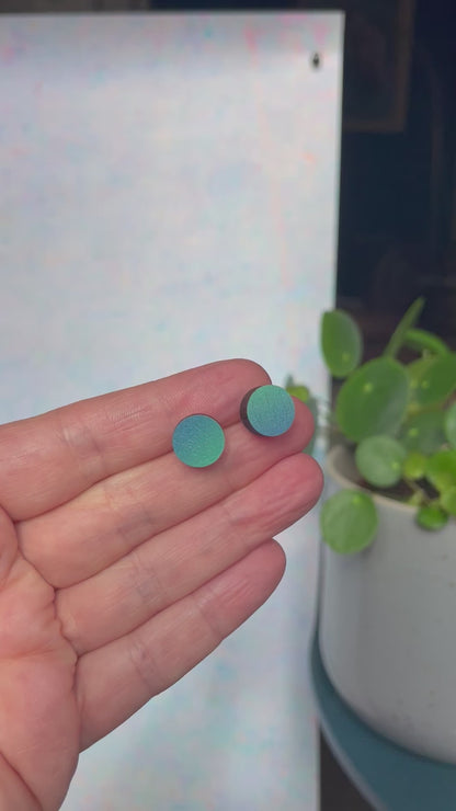 Circle Studs Sea Green