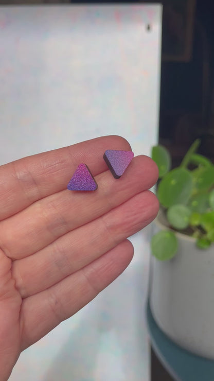 Triangle Studs Purple Haze