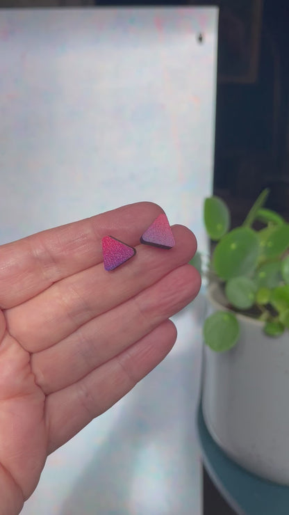 Triangle Studs Ruby Sunrise