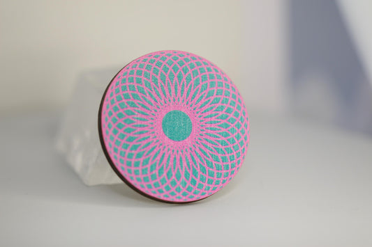 SALE: Spiro-Flo Wooden Pin Brooch